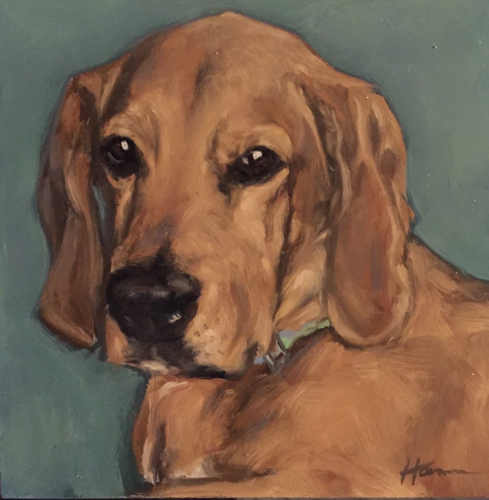 Painting dog portraits - Copper