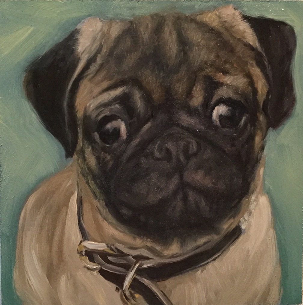 Painting dog portraits - Leo