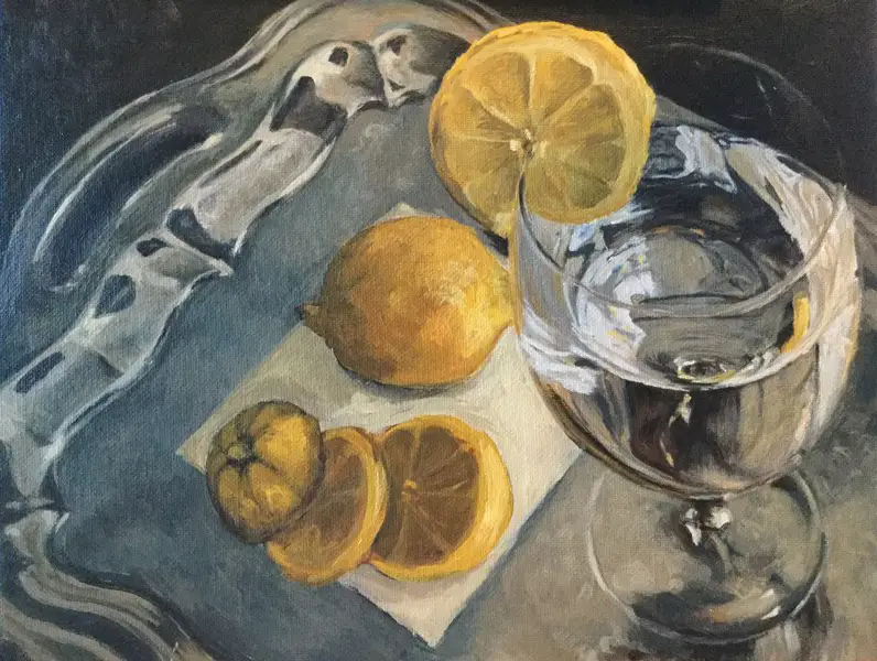 What is the purpose of painting a still life - Lemon Water