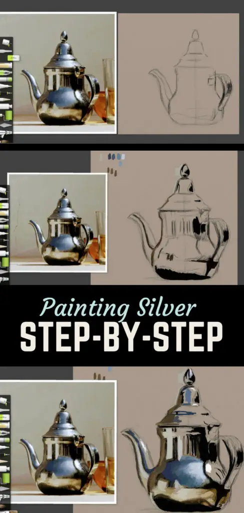 Painting silver objects step-by-step