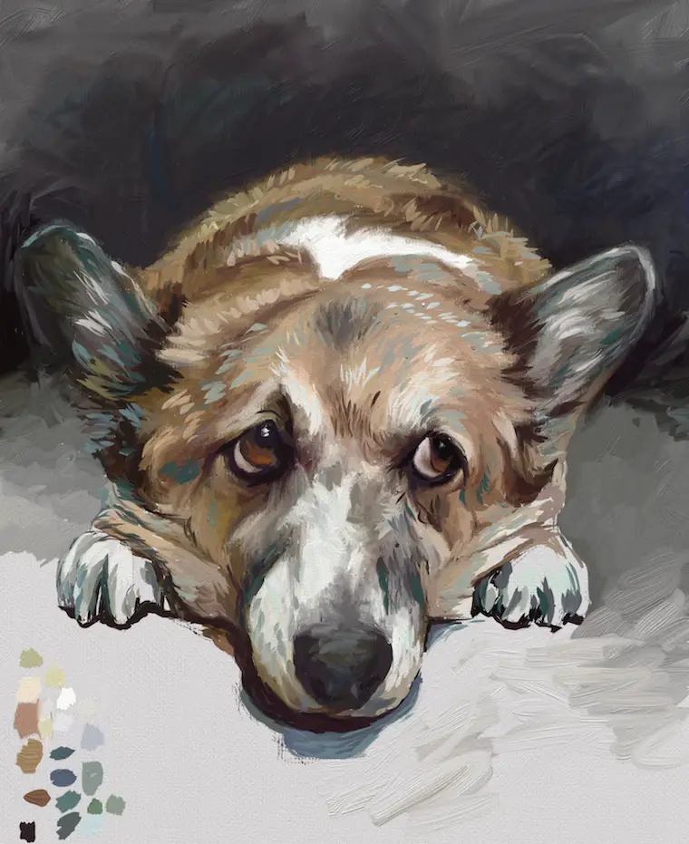 Painting A Corgi In ArtRage - 9 Helpful Dog Portrait Tips