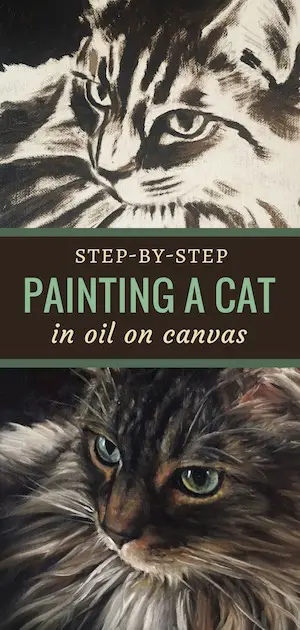 painting a cat prescott maine coone oil painting