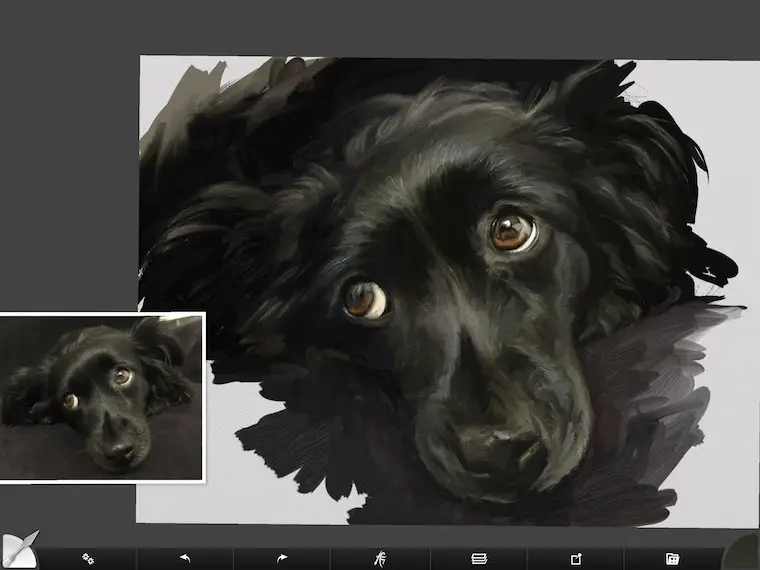 step 10 8 tips for painting black fur traditional and digital ArtRage step-by-step tutorial