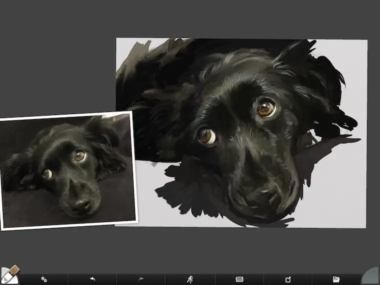 step 9 8 tips for painting black fur traditional and digital ArtRage step-by-step tutorial
