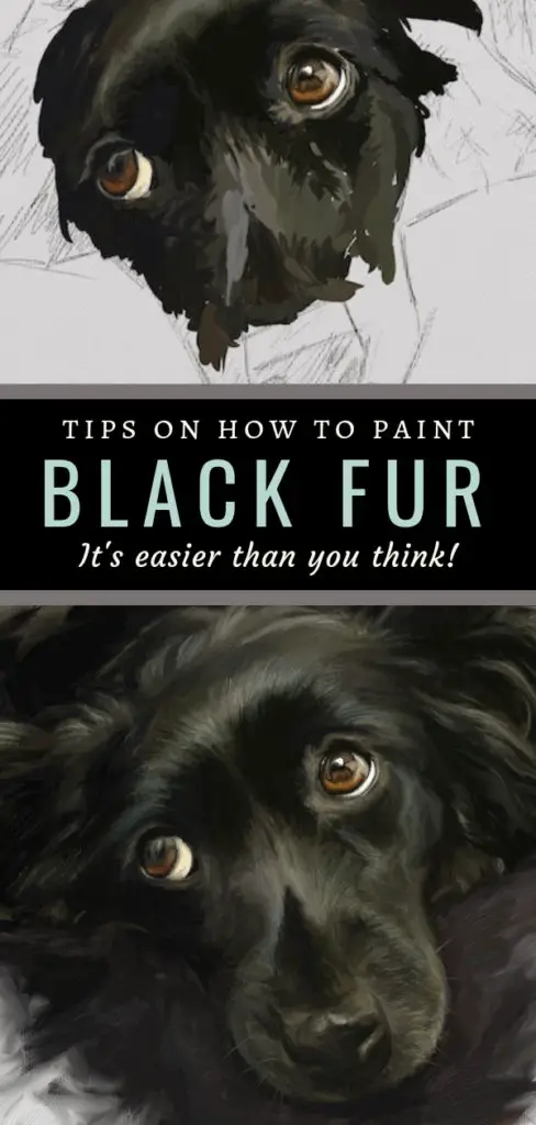 8 tips for painting black fur traditional and digital artrage pin 2 step-by-step tutorial