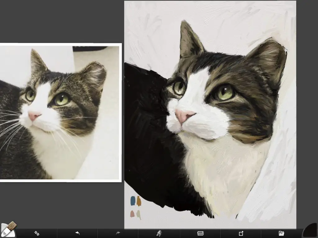 Cat digital painting tutorial step 10 monotony of middle
