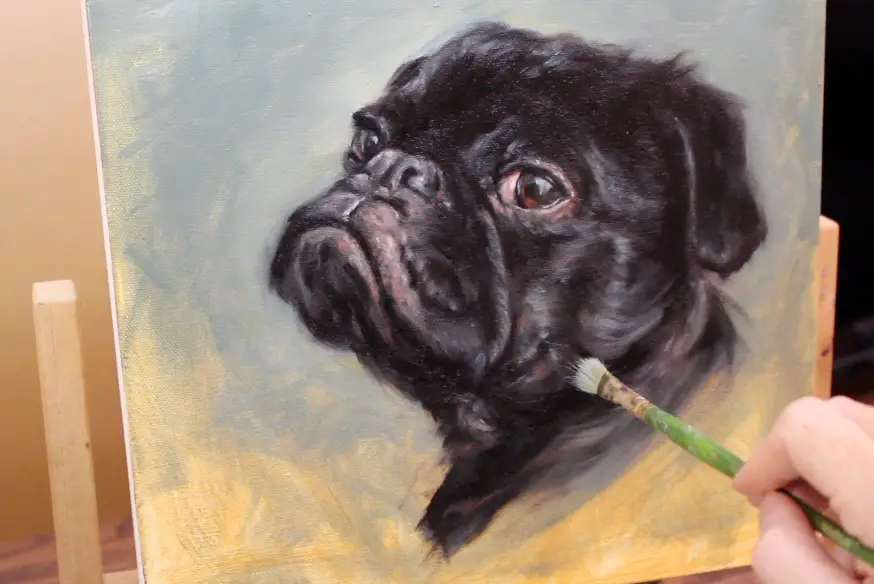 Pug best sale old painting