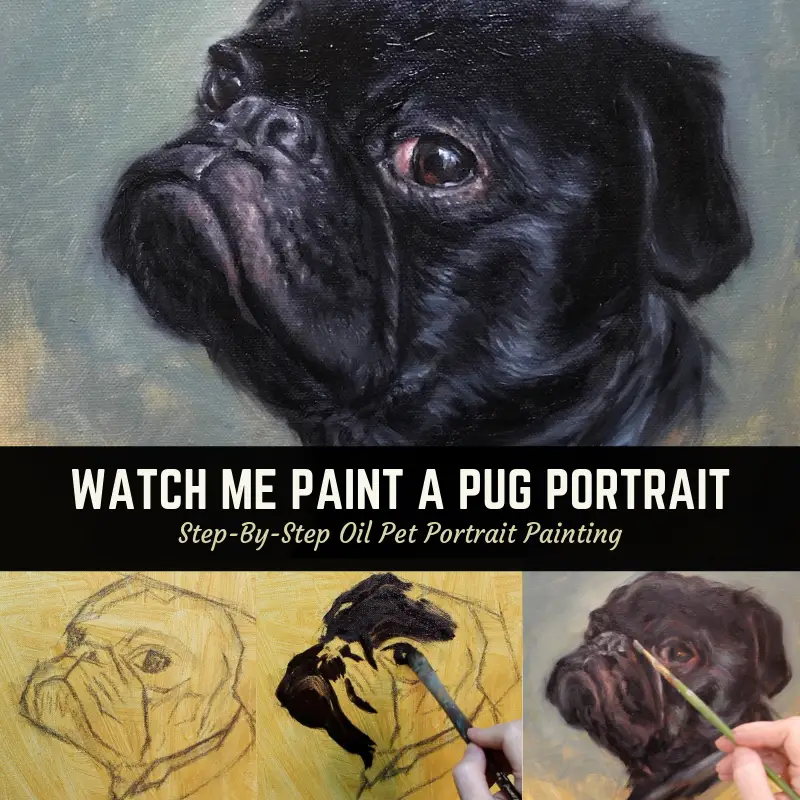 pug portrait painting title 2