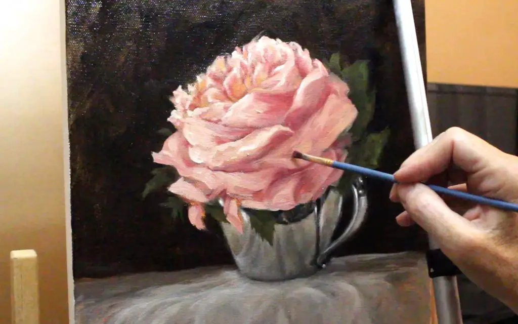 Impressionist flower painting petals