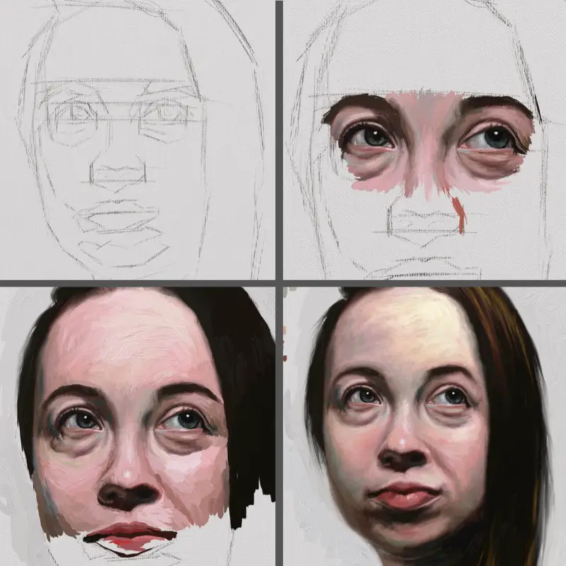 digital portrait tutorial