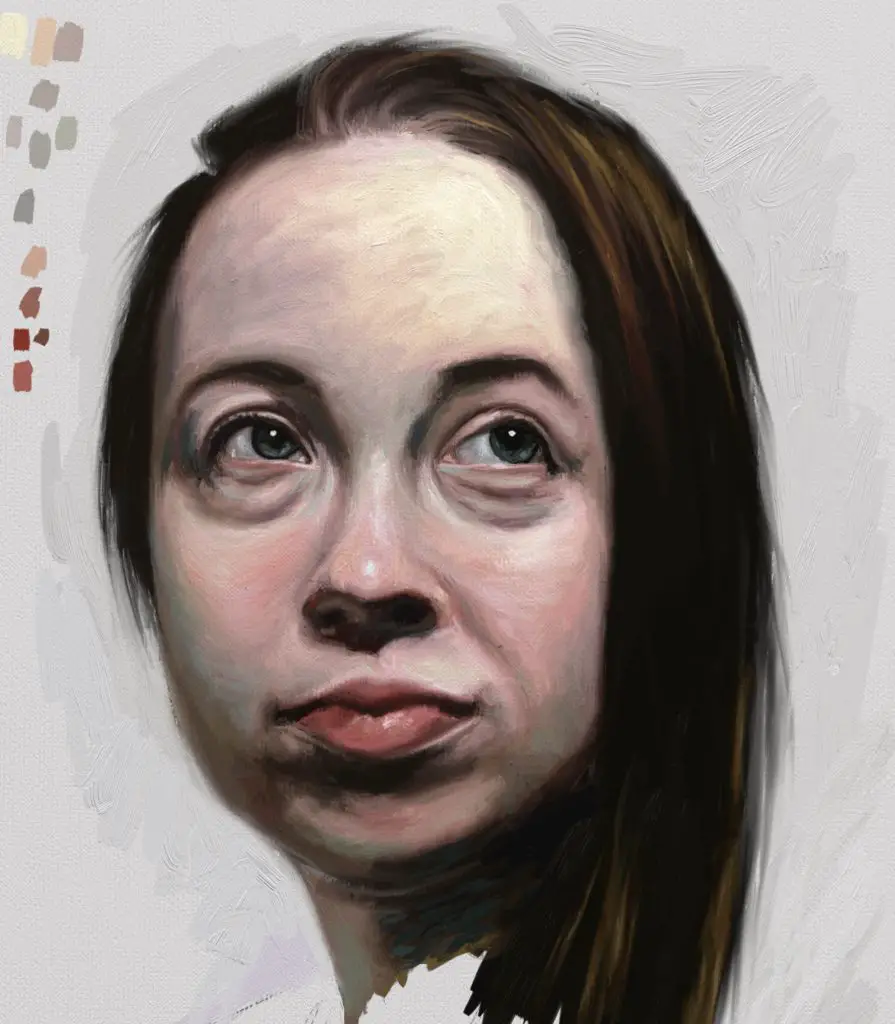 Finished digital portrait study