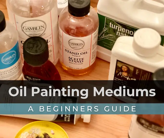 Oil painting mediums article title graphic