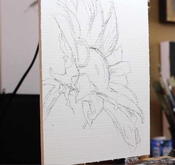 Painting A Sunflower In Oil Using Elements Of Design