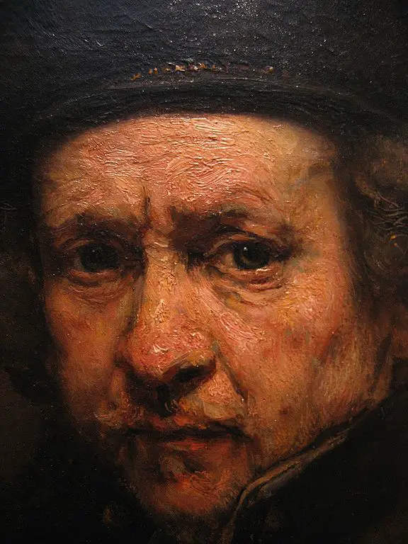 Rembrandt van Rijn - Self-Portrait (1659) detail