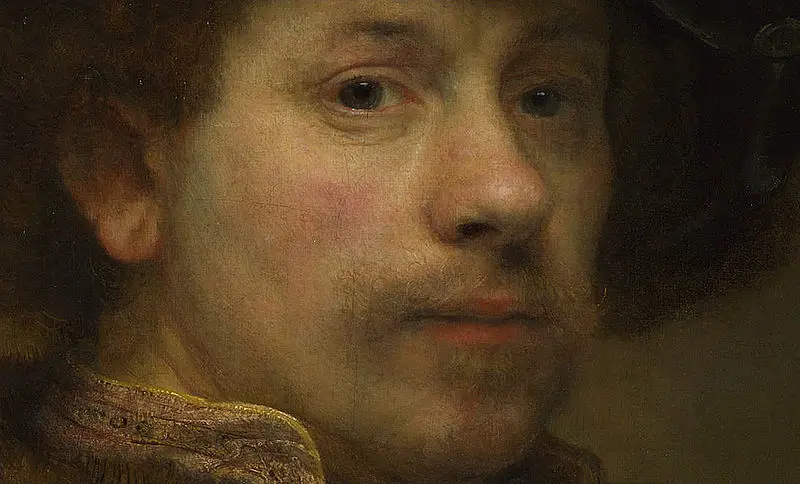 Rembrandt Self Portrait at the Age of 34 (detail)