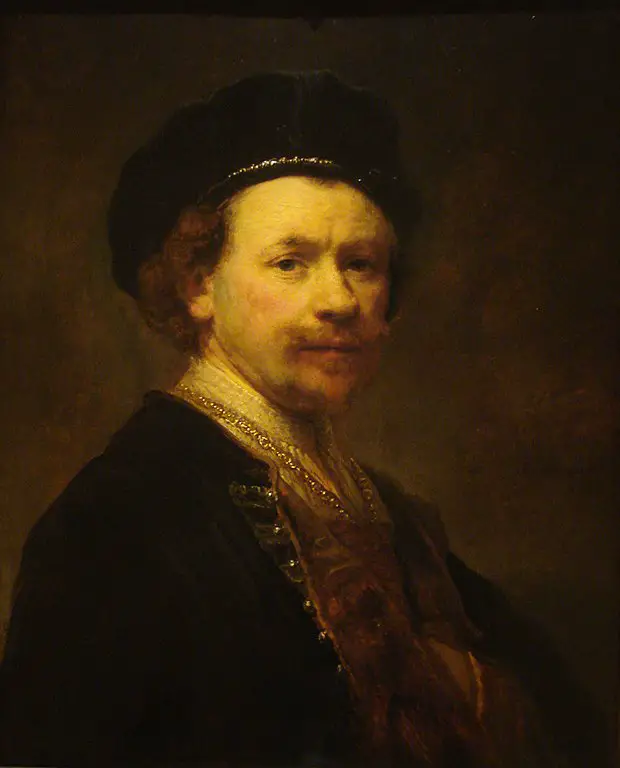 oil painting of Rembrandt self-portrait 1636-38