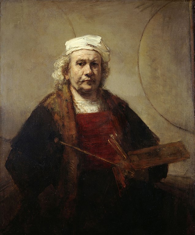 Rembrandt van Rign Self portrait with two circles