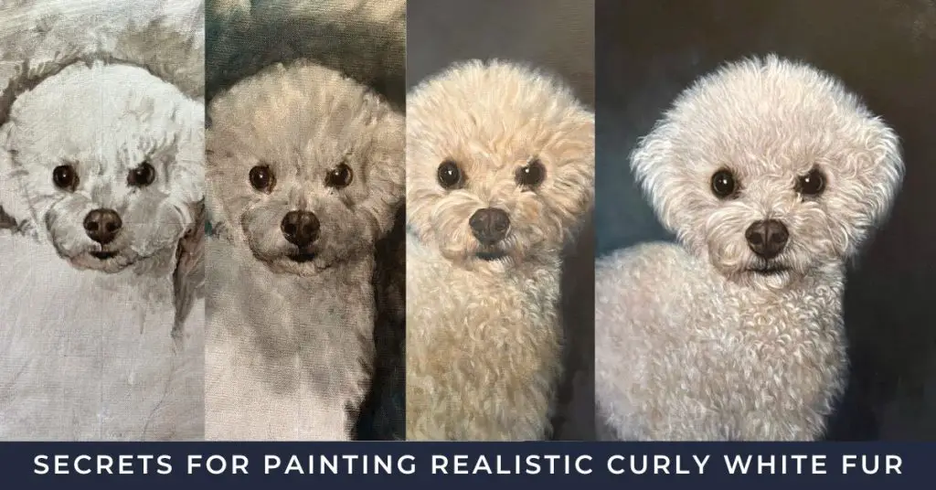 secrets for painting realistic curly white fur